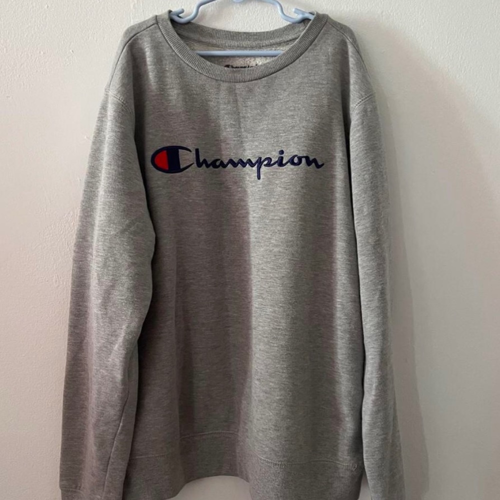 gray champion crewneck